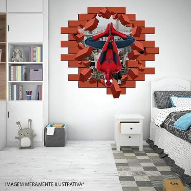Imagem de Adesivo De Parede Buraco Falso Homem Aranha Mod15