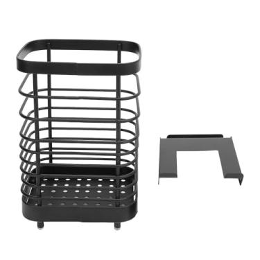 Imagem de Cesta de suspensão lateral do quadro Suporte de aço inoxidável Chopstick Cesta de armazenamento para Snow Peak IGT CK149 CK150 CK902 CK903 CK904 Outdoor Camping Gear (Preto)