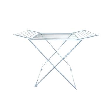Imagem de Mini Varal De Chão Com Abas 124cm Aluminio Branco