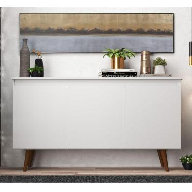 Imagem de Buffet 3 Portas 136cm Retrô Elza Yescasa Branco