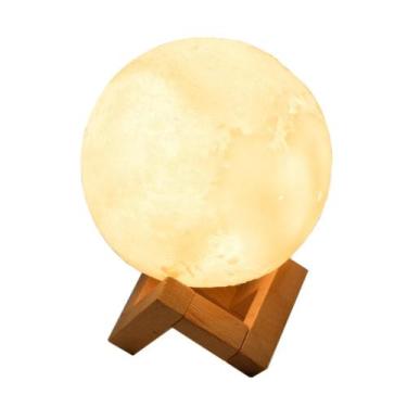 Imagem de Umidificador Aromatizador e Luminária Lua Decorativa com Luzes 3D - Ri