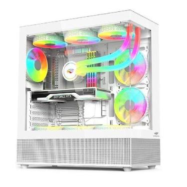 Imagem de Gabinete C3Tech Gamer Aquarius Mt-G850Wh S/Fte