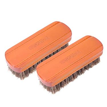 Imagem de YOUTHINK 2pcs Chaves de Casa de Cavalos Escovas para Cuidados Com Couro, Proteção, Lubrificação e Polimento, Macios Com Cabelos Compridos, Melhor Escova de Sapatos (mogno médio)