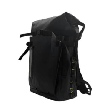 Imagem de YIJU Mochila impermeável com bolsa seca de 30L, mochila portátil com tampa de enrolar para atividades ao ar livre, vela, acampamento, esportes aquáticos, Preto