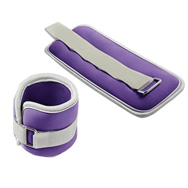 Imagem de Pesos no tornozelo, pesos de perna do braço do pulso para mulheres, crianças, 2 x 0,25 kg/0,5 kg/0,75 kg, par de alças de pulso ajustáveis, para ginástica infantil, dança, exercícios aeróbicos