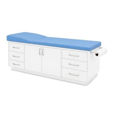 Imagem de Divã Maca Clínica de Exame com Balcão - BR CIRURGICA, Vermelho escuro