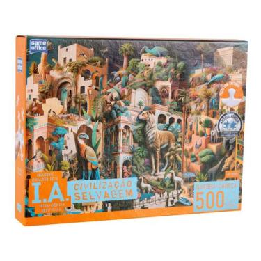 Imagem de Quebra-cabeça 500 Peças Civilização Selvagem - Game Office Toyster Bri