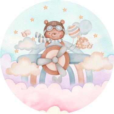 Imagem de Painel Festa Redondo C/Elastico 1,50m Ursinho Aviador (USA009)