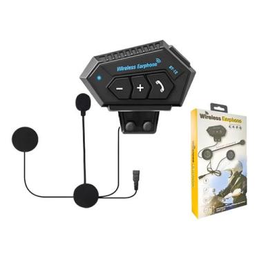 Imagem de Fones De Ouvido Bluetooth 5.0 Para Capacete Com Microfones Intercomuni