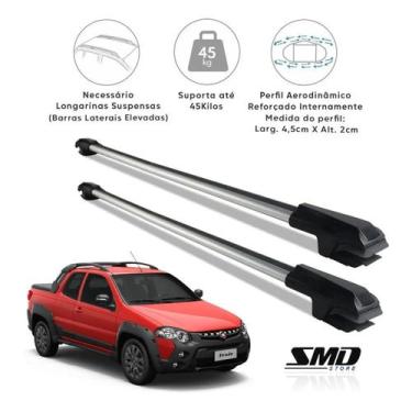 Imagem de Rack Travessa Teto Prata Fiat Strada Adventure Locker Prata - SMD