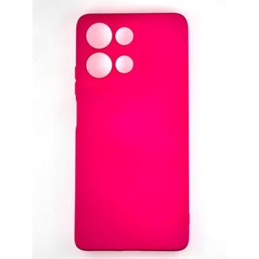 Imagem de Compativel com Moto G56 - Capa Capinha Case Silicone Macia Aveludada Forro Interno Premium Rosa Pink