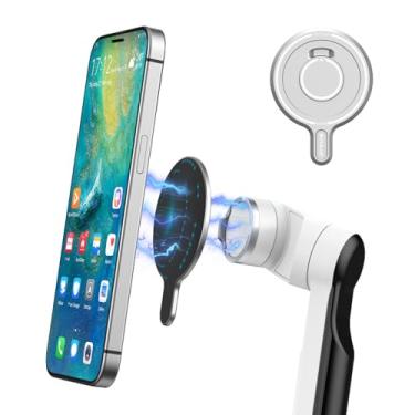 Imagem de PULUZ Adaptador de montagem magnética para Insta360 Flow Pro/Flow, adaptador magnético de liga de alumínio, suporte de liberação rápida (prata)