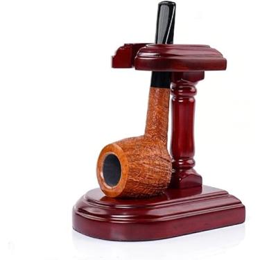 Imagem de Suporte De Madeira Do Suporte Da Tubulação De Tabaco, Cremalheira De Exposição Da Tubulação De Tabaco Para 1 Cachimbo De Fumo, Color 1, 10.2X9.9X7.8CM