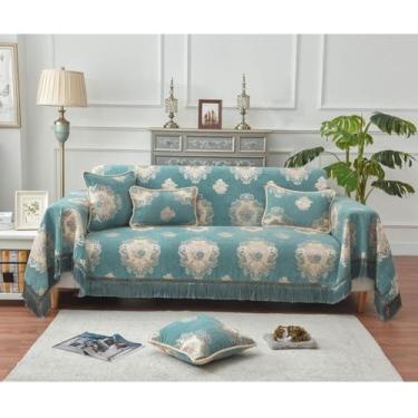 Imagem de Manta De Chenille Com Borlas, Capa De Sofá Jacquard, Colcha, Grandes Mantas Para Sofá, Cadeira, Cama Presente, Grey, 185x200cm