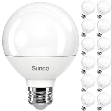Imagem de Sunco Lighting Pacote Com 12 Lâmpadas Globo De Led Para Espelho Banheiro, G25, Alta Saída 1000 Lm, Equivalente A 100 W, 11 Branco Quente 3000 K, Regulável, Base E26, Lâmpada Decorativa Redonda Fosca
