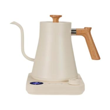 Imagem de AFXGUSD Chaleira Elétrica com Bico de Ganso, Visor de Temperatura para Uso em Casa E Restaurantes, Branco, Tamanho real