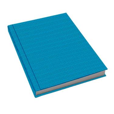 Imagem de Álbum de fotos Ical, encadernação fotolivro autocolante, folhas de papel rígido branco, para 20 fotos 15x21cm vertical - linha Instalivro - modelo azul com textura - 758