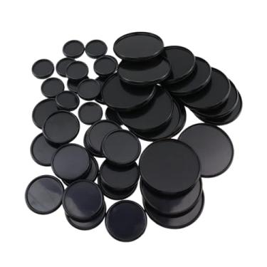 Imagem de Meprotal Agenda de caderno, 45 peças, acessórios para fichário, discos de disco, scrapbooking, anéis de plástico para suprimentos para planejadores, preto, estilo B