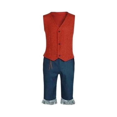 Imagem de Colete, Shorts e Chapéu de Luffy - Traje de Cosplay Adulto Masculino p