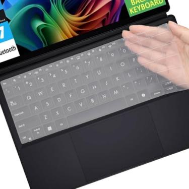 Imagem de MUBUY Capa de silicone para teclado ASUS ProArt PZ13 (HT5306) 13 polegadas 2024 Laptop Ultra Thin Protective Keyboard Skin Layout US - Transparente