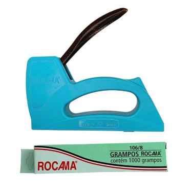 Imagem de Kit Grampeador Rocama Sim + 1000 Grampos Rocama 106/8