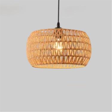 Imagem de Industrial Estilo Retro Corda De Cânhamo Pendente Lâmpada Personalidade Criativo Internet Bar Café Restaurante Quarto Roupa Loja Balcão Bar Candelabro (T B D32CM)