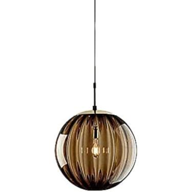 Imagem de Abajur De Vidro Manchado De Estilo Nórdico Iluminação Pendente, Diâmetro Criativo 20cm/7.8in, Lustre De Decoração Simples, Mini Lâmpada Pendurada De Vidro Soprado à Mão, K