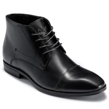 Imagem de Holy dove Botas sociais masculinas, Oxford Chukka, de couro premium, à prova d'água, antiderrapantes, para homens, Sl2025103-preta, 41