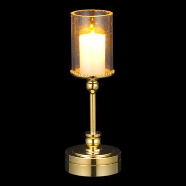 Imagem de TOYANDONA Lâmpada De Vela Em Miniatura Casa De Bonecas 1:12 – Modelo De Luz De Mesa LED Piscante Mesa De Cabeceira Operada Por Bateria Luminária De Chão Móveis De Casa De