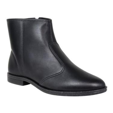 Imagem de Bota Beira Rio Chelsea Cano Curto Feminina Zíper 9085.100, Preto, 35