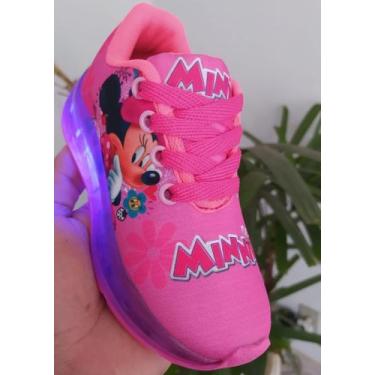 Imagem de Tênis feminino infantil led Minie Rosa, 30
