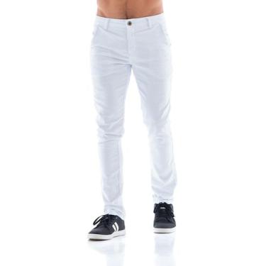 Imagem de Calça Collor Masculina Arauto Slim - ARAUTO JEANS, 40, Branco