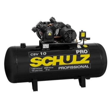 Imagem de Compressor Ar Profissional 10 Pés 200 Litros 2HP 220v Schulz