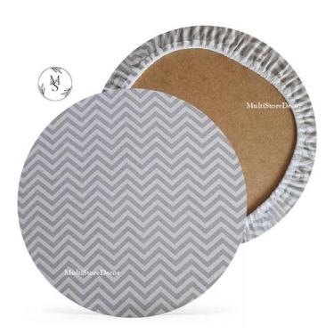 Imagem de KIT 04 Capa de Sousplat Chevron Bege - 35 cm - Várias Cores e Estampas