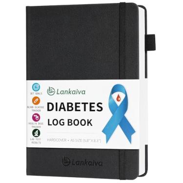 Imagem de Livro de registro de diabetes - diário de açúcar no sangue para diabetes tipo 1 e 2 | Livro de jornada de glicose | Registre doses de glicose no sangue e insulina | Acessórios para diabetes, presente