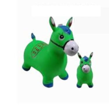 Imagem de Cavalinho Pula Pula, Upa Upa Grande, Com Musica e Luzes de Borracha Resistente (verde)