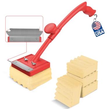 Imagem de Escova de grelha sem cerdas, fio não metálico seguro com raspador 5 cabeças de substituição, ferramenta de limpeza de grelha a vapor, kit de acessórios de limpador de churrasco sem fio, conjunto de