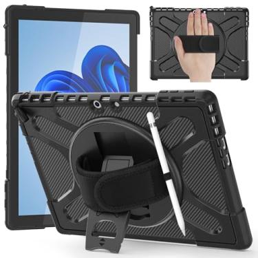Imagem de DreamerX Capa para Microsoft Surface Pro 11 10 9 de 13 polegadas, resistente à prova de choque, proteção contra quedas, capa infantil com alça giratória de 360 graus, suporte para caneta, compatível