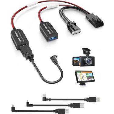Imagem de Adaptador de alimentação DashCam, (5P tipo F), serve para Ford Bronco Edge Mustang, conecte ao espelho retrovisor com regulação automática