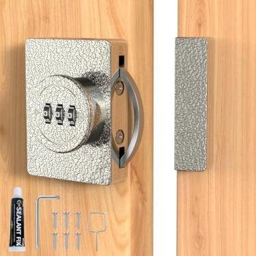 Imagem de I-EASYDWW Fechadura De Combinação Sem Chave Para Armário, Segurança Anti-Arrombamento 3 Dígitos Porta Abrir/Deslizar, Gaveta, Crianças, Fácil Instalação (Prata, Pacote Com 2)