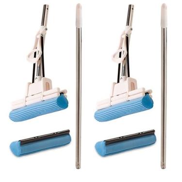 Imagem de Kit 2 Rodo Mágico Branco Original Com 2 Refis PVA Extra