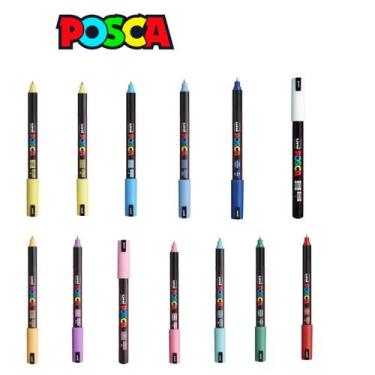 Imagem de Caneta Posca 0.7 PC-1MR Uni Cores A Escolha - Uniball, Amarelo por do 