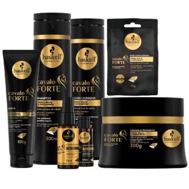 Imagem de Kit Haskell Cavalo Forte Shampoo Condicionador 300ml Tratamento Comple