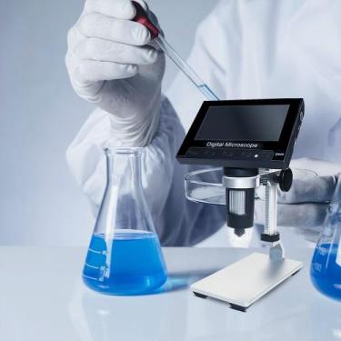 Imagem de Microscópio Portátil LED Com Tela HD 4.3 Digital Cabo USB 1000x VEDO