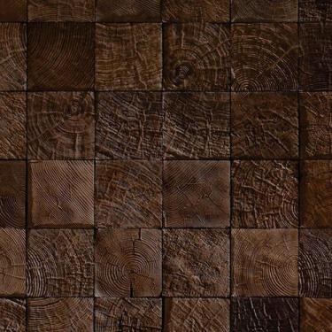 Imagem de Papel de Parede Adesivo Madeira Mosaico - 026 - Multimpressão