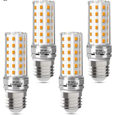 Imagem de Lâmpada LED de milho equivalente a 120 W 1200 lúmens 12 W base E26/E27 iluminação de milho não regulável para casa, garagem, armazém, interior, lâmpadas LED de milho, pacote com 4 (branco quente)