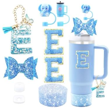 Imagem de Liangang Conjunto de acessórios de copo de 9 peças para Stanley 850 g 1,134 g, incluindo 2 peças Stanley capa de palha e bota, tampa à prova de derramamento, pingente de alça, canudo de laço, 2 peças