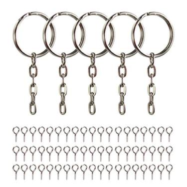 Imagem de Argolas Pratas 23mm Com Mini Pitão 9mm Rosqueável Com 300 Unidades - R