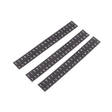 Imagem de Cryfokt Adesivo de Chave de Piano de Polegar, Decoração de Porca de Música 3 Pcs Kalimba Nootstickers para Iniciantes para o Piano de Pãezinha de 17 Chaves (Preto)