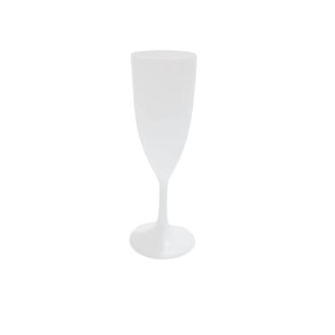 Imagem de Kit 5 Taças Para Champagne 140 Ml Descartável Tipo Acrílico (Branca)